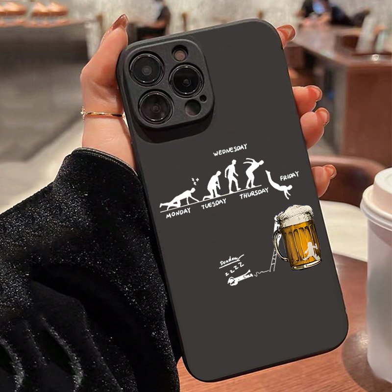 Beer & Wine Grab - Funda de teléfono creativa con temática